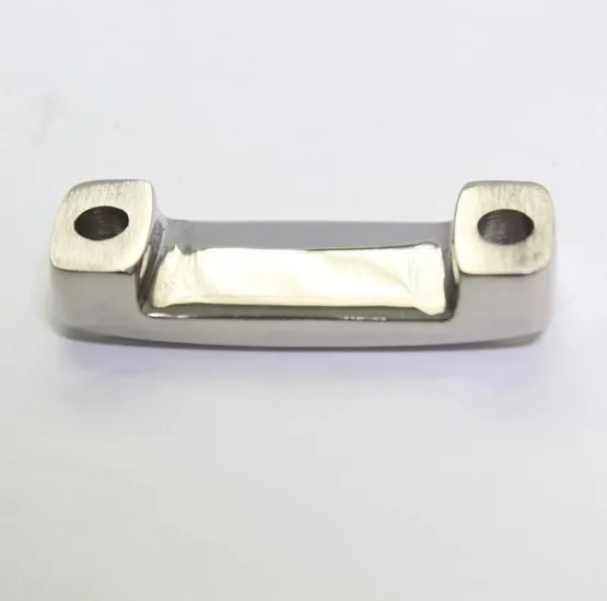 high polished marine grade 316 stainless steel boat yacht lock rope tie down deck fitting eye strap loop hardware