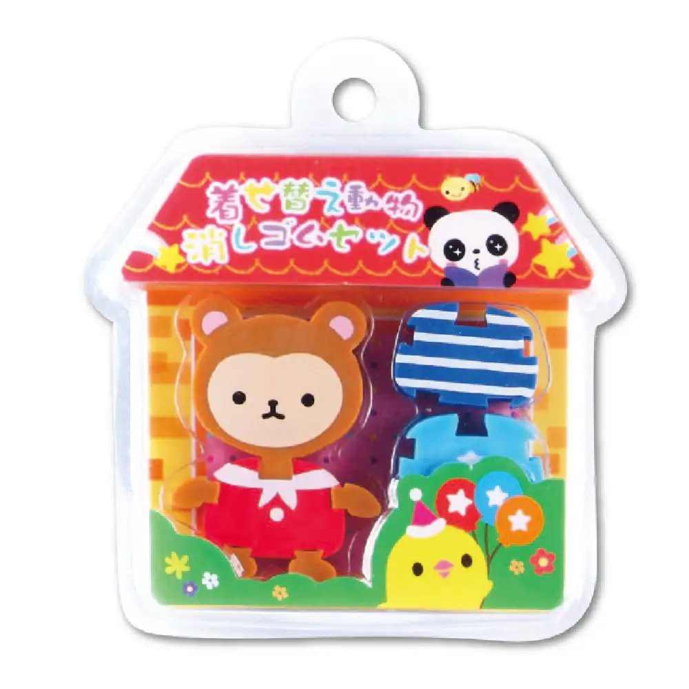 Cute Cartoon Animal Shape Mini Eraser Pencil Eraser For Kids As School Prize