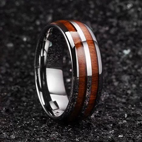 ring Wooden For Men Band  Tungsten Carbide jewelry Set wholesales rings