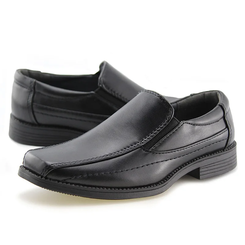 
School shoes black Kids Lace-up Comfort Dress Oxford boys uniform shoes 