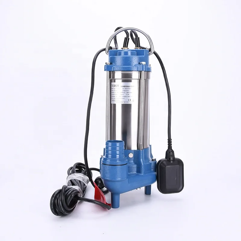 1.5kW 2hp WQD sewage grinder water pump submersible with float switch