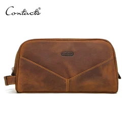 cosmetic mens genuine leather travel bag manufacturer