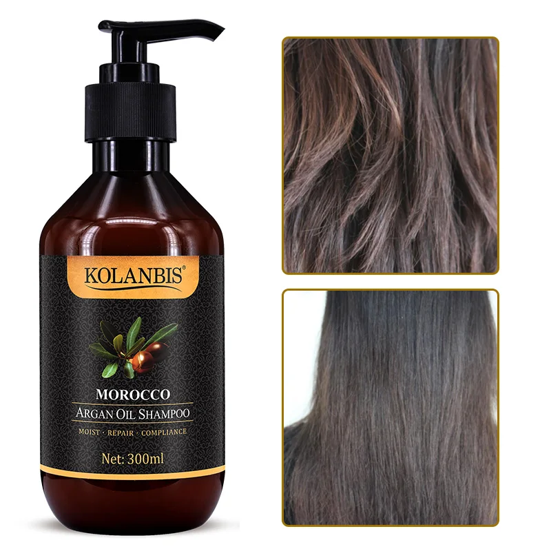 Argan Oil Organic Shampoo For Woman Long Hair Moisture Smooth Gloss Keratin Treatment