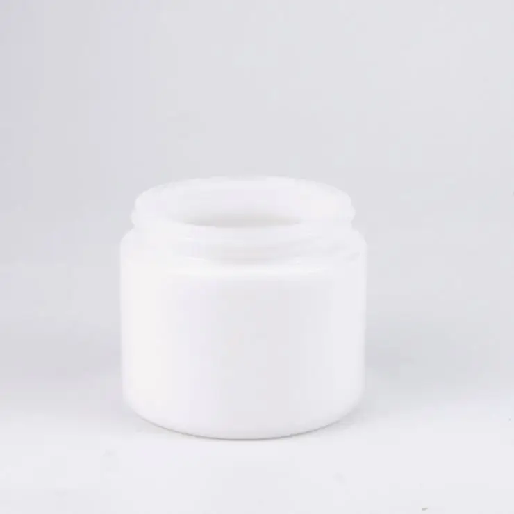 Skin care cosmetic high quality white porcelain ceramic cream jar 5g 10g 15g 20g 30g 50g100g with white plastic screw cap