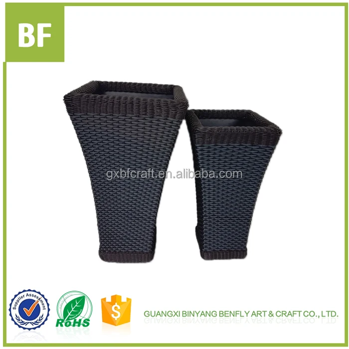 Handmade Rattan Large Plant Pots Planters Indoor Outdoor Garden Tall Plastic Planter Pots rattan basket