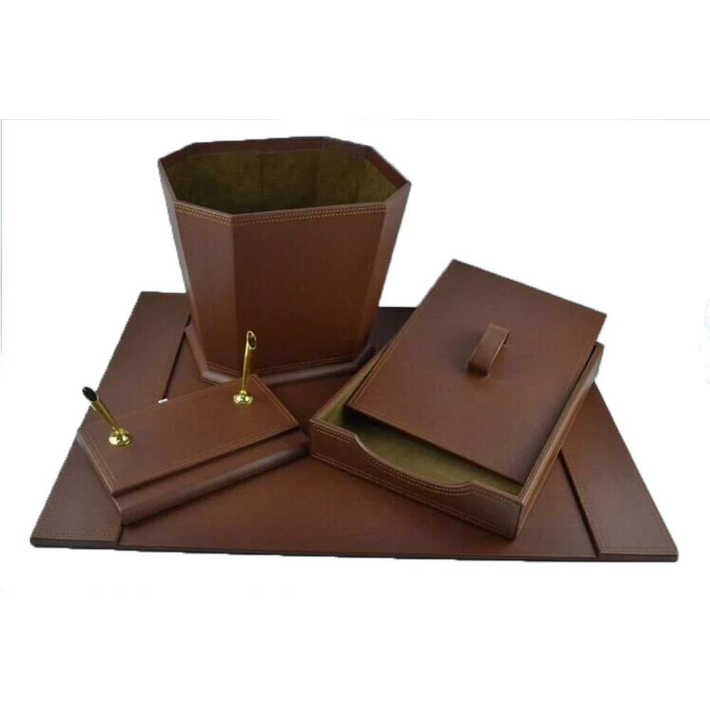 
Dongguan factory custom made-in-china leather stationery office chair stationary set list 