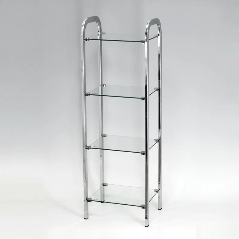 
Hot Sale 4-Tier Small Glass Bathroom Organizer Shelf 
