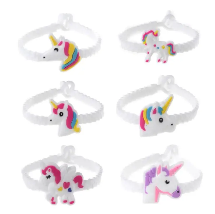 Fashion Lovely Animal Unicorn Bracelet Wristband Kids Mix Styles Charm Birthday Party Festival Gift Bracelets