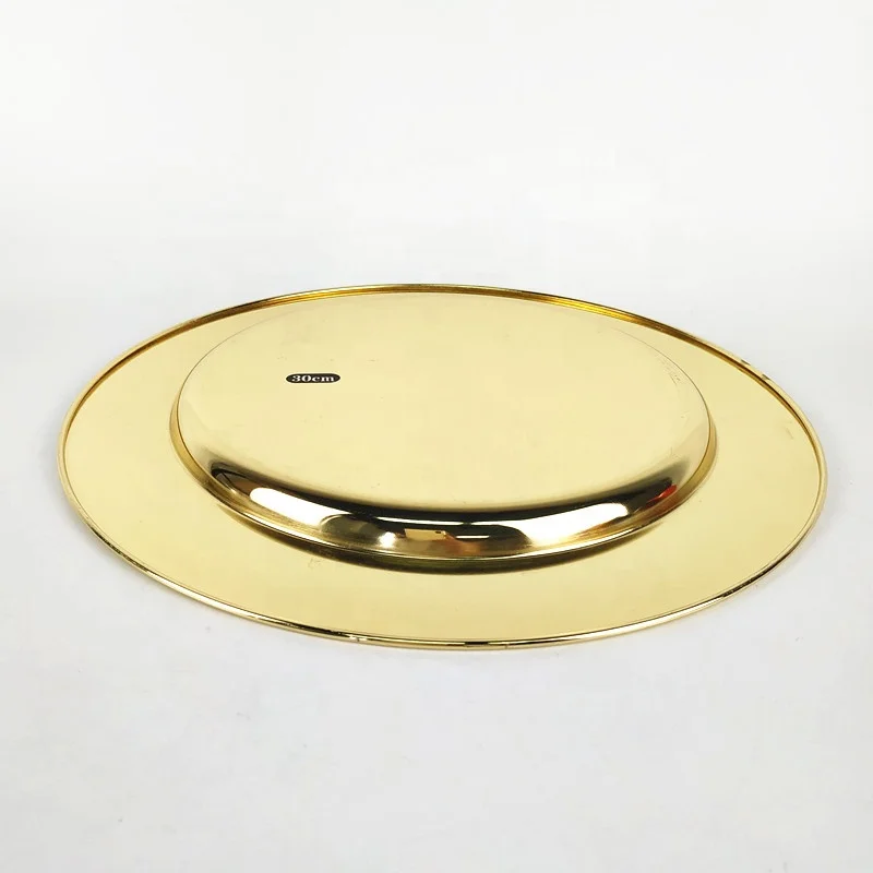 Hot sales China wholesale wedding decoration 13inch  gold charger plates