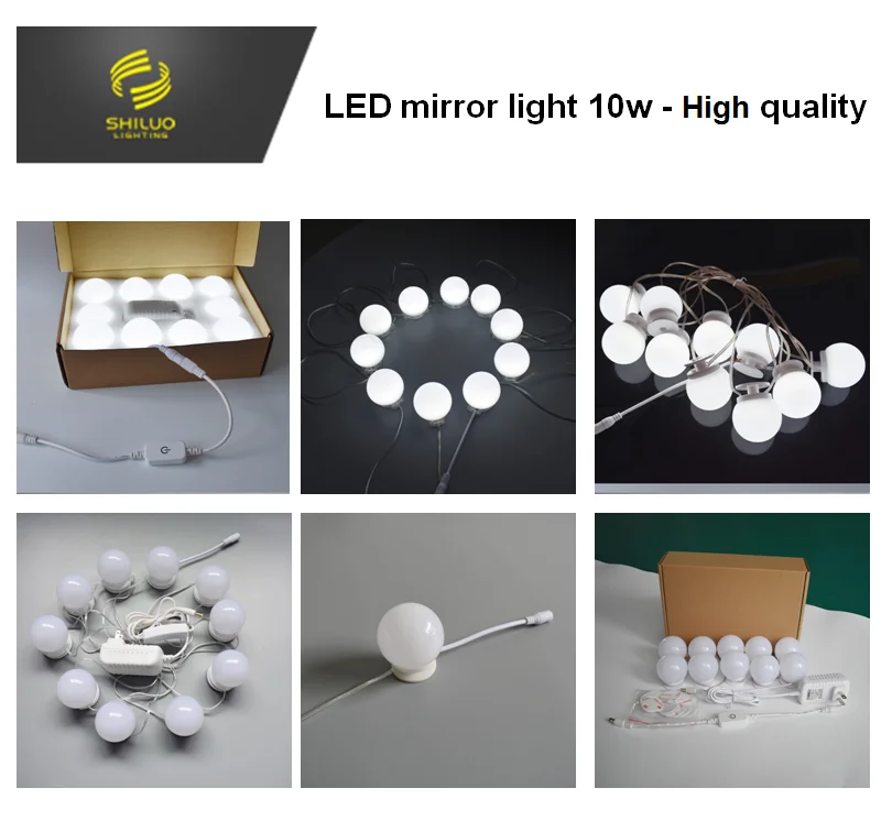 mirror light led - Hollywood Style LED Vanity Mirror Lights Kit with Dimmable Light 10 Bulbs for Vanity Mirror Makeup