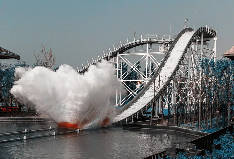 China manufacture products amusement park rides large flume ride water park roller coaster