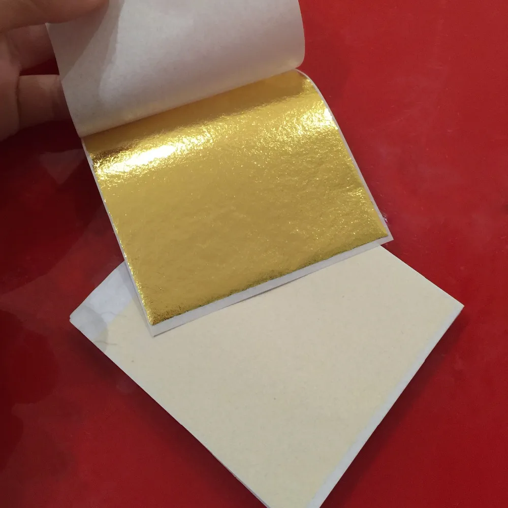Заводская Цена Тайвань Золотая фольга бумага Тайвань золотой лист 9*9 см для украшения интерьера