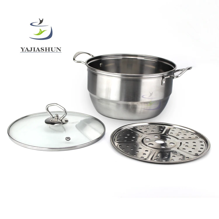Good Quality Cheap Stainless Steel Soup Pot Belly Stock Pot Belly Cookware With Steamer