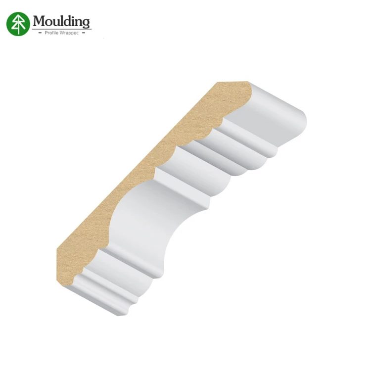 Потолочное украшение, китайский поставщик, внутренний Европейский стиль S4S, корона, карниз, деревянное литье для Wainscot