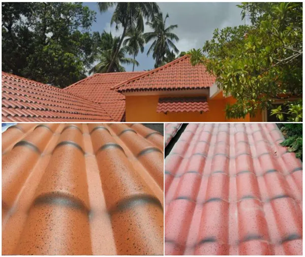 
JIELI Roma Anti UV waterproof pvc roma roof sheet tile roof colored PVC roof tile 