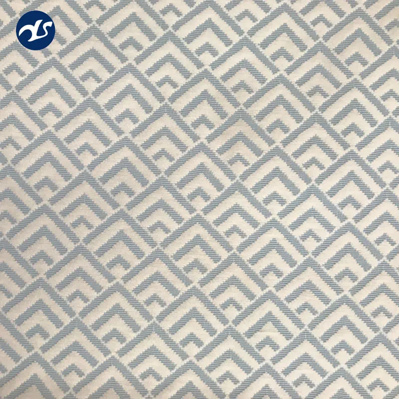 The blue pattern knitted fabric wholesale jacquard knitted mattress fabric