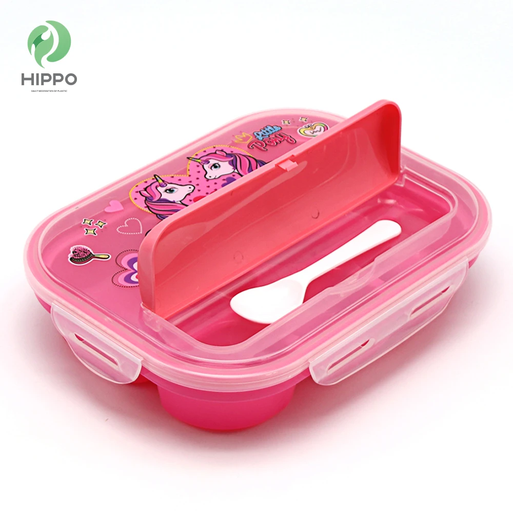 Customised multi-compartment air tight lunch box set for kids