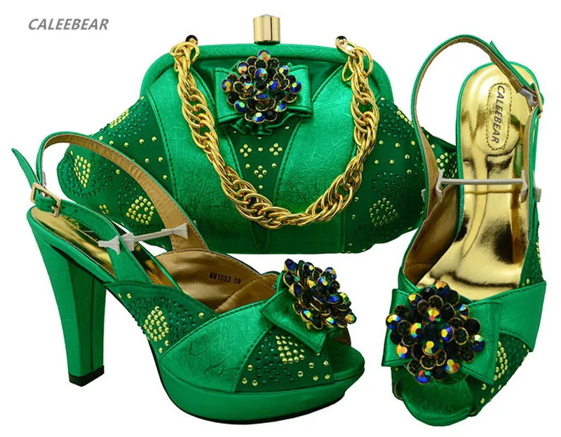 
In Champagne 2018 women shoes African shoes and bags to match women ladies shoes guangzhou For Wedding 