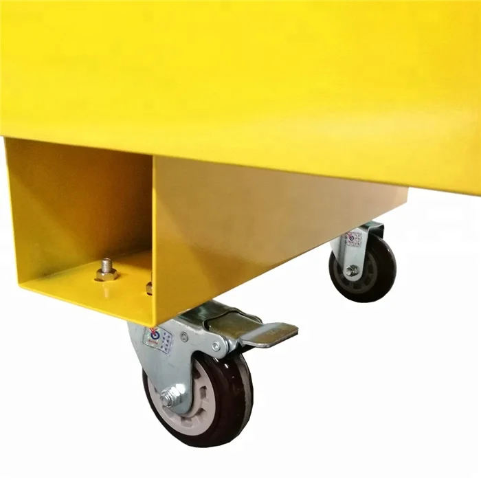 large yellow waterproof Steel rolling toolbox with wheel