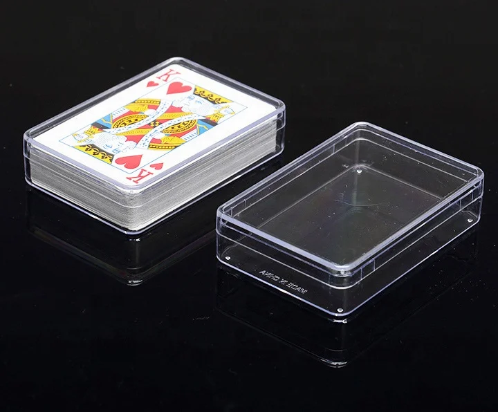 Professional pack playing cards transparent box plastic poker box for gift promotion