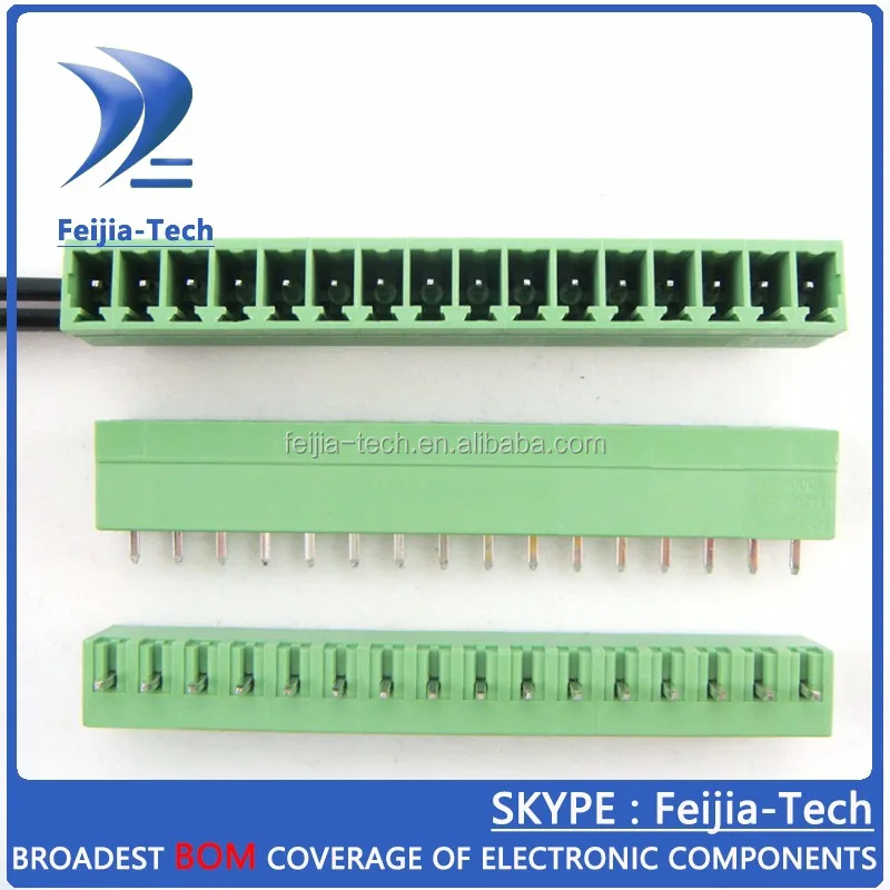 3.5/3.81mm Pitch 300V 8A PCB Screw Terminal Block Pluggable Terminal Block 16 Pins