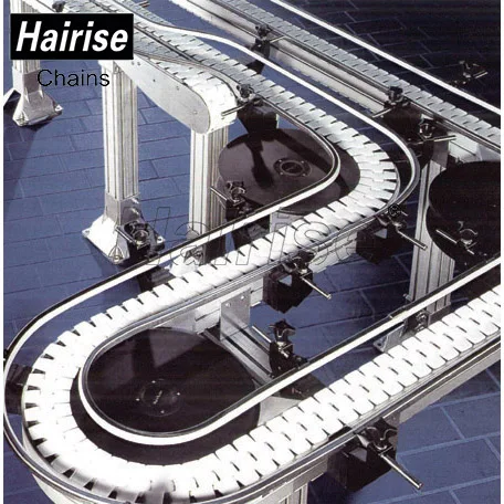 Hairise 20% cost saving flat top plastic miniature chain plate conveyor