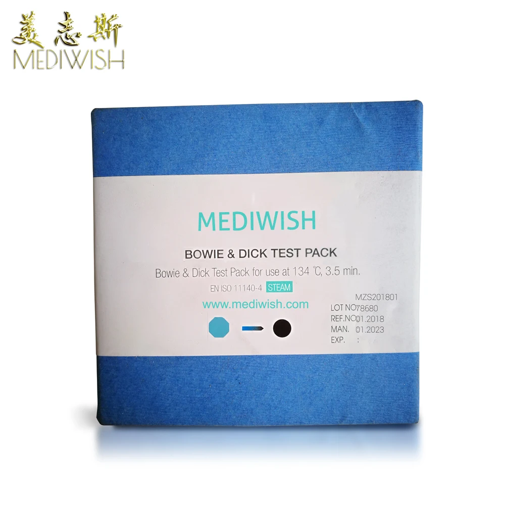 Sheet Class 2 chemical indicator Bowie Dick bowiedick test pack for medical equipment dynamic-air-removal steam sterilizers