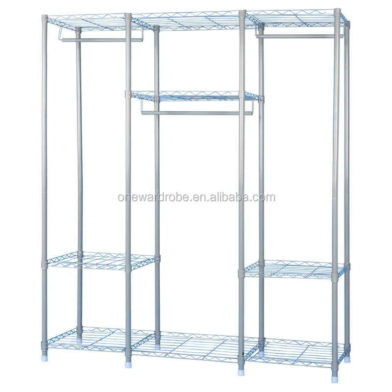 Huge size 19mm Oxford cloth steel mesh structure portable folding wardrobe