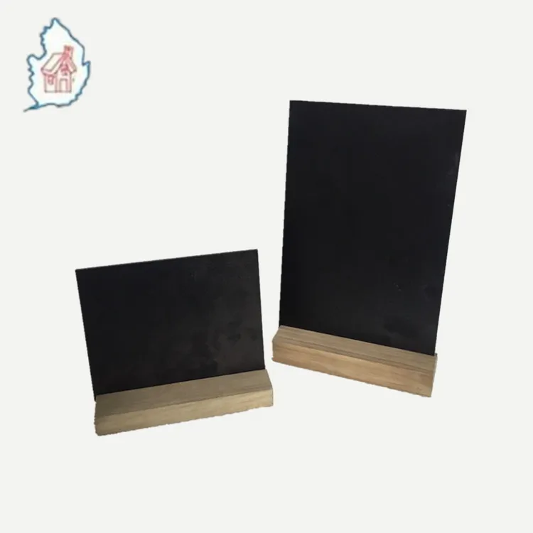 Mini Chalkboard Signs for Table 5 x 6 inch Message Tabletop Chalkboard Sign  with Wood Base Stands Set of  4