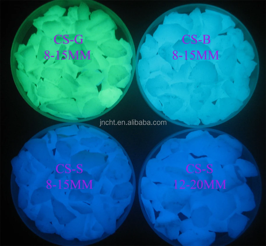 Свечение в темноте, гравий, сверкающие чипсы, сверкающие агрегаты
