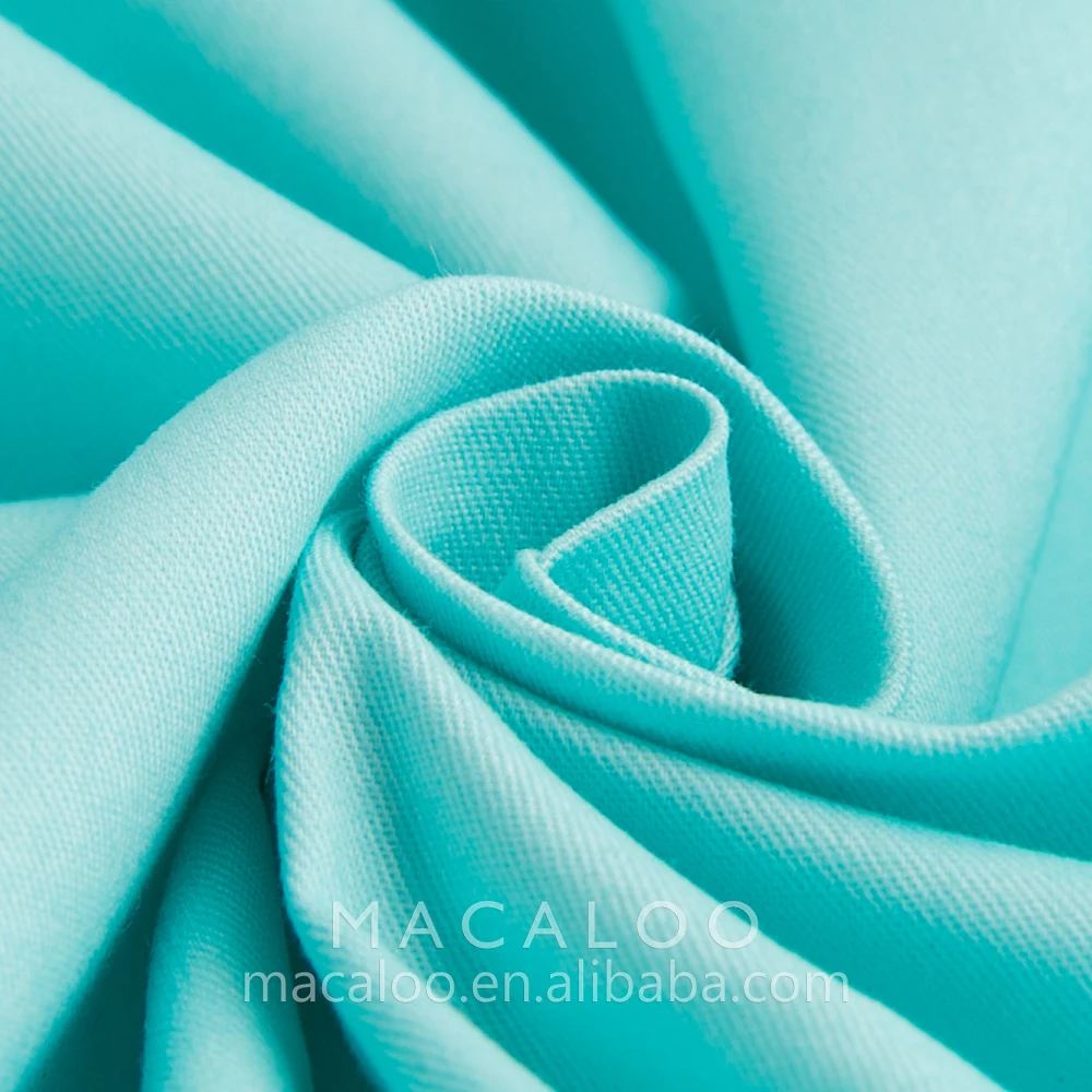 Tiffany blue color 100 combed woven cotton twill fabric