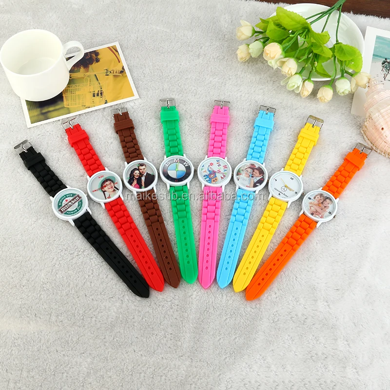Sublimation blank watch Custom logo silicone digital watch for sublimation printing photo watch