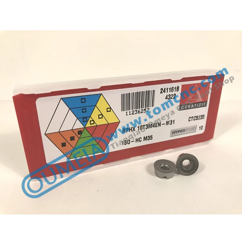 Ceratizit, твердые круглые фрезерные пластины RPHX10T3M4EN-M31 CTC5235