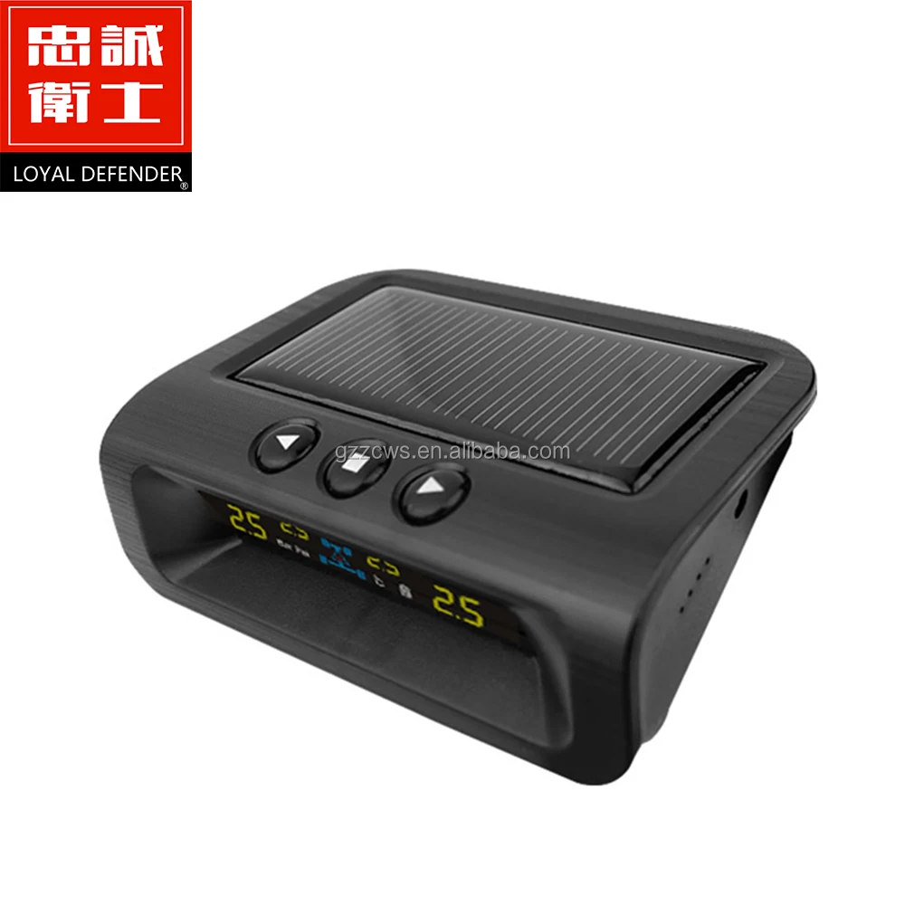 Car TPMS tire pressure monitoring system internal & external sensor power solar TPMS tyre gauge