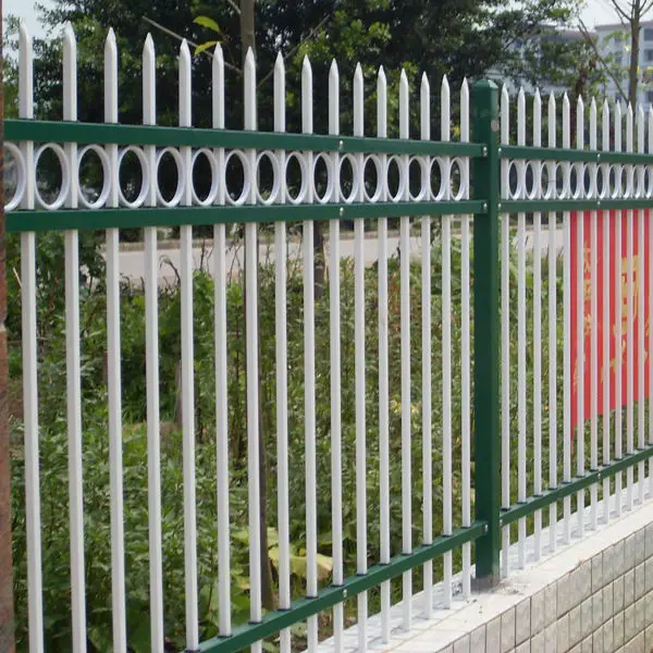 
wrought iron tube decorative garden fence design 