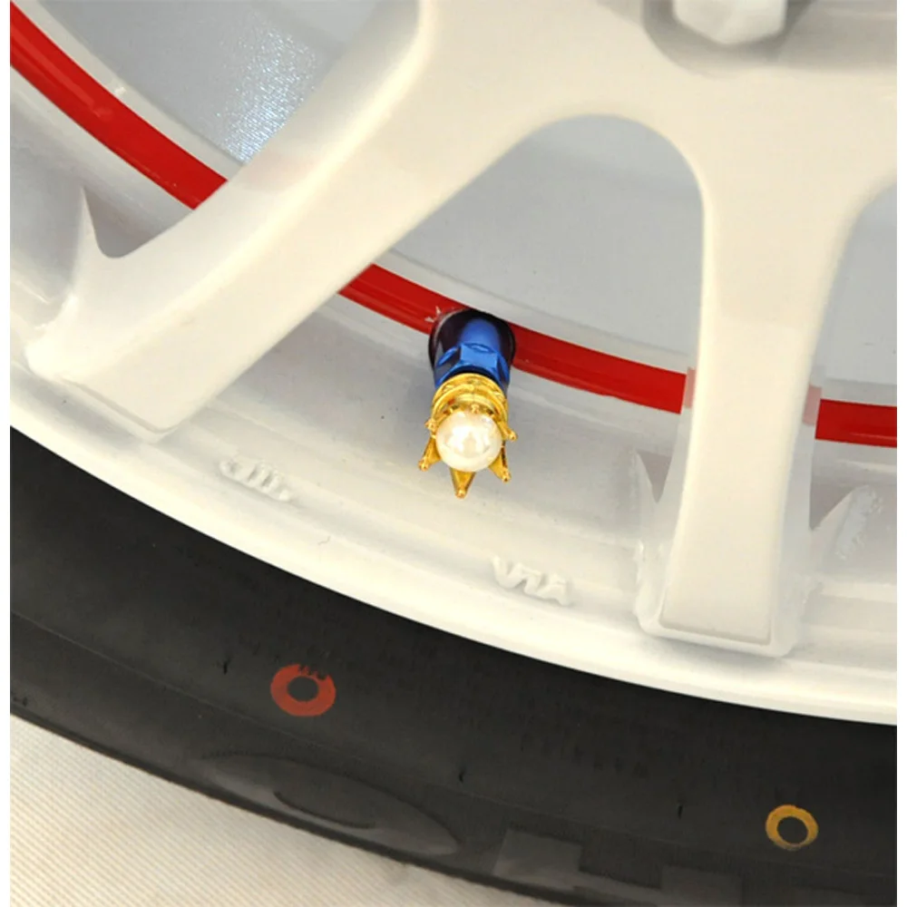 1 Sets 4pcs Fit For All Model Auto Car air alert tire valve cap Fashion New Design Crown