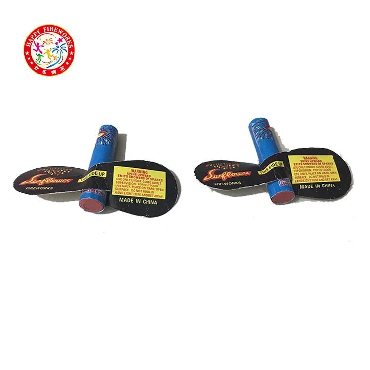 W504 sunflower helicopters consumer fireworks with colored sparklers