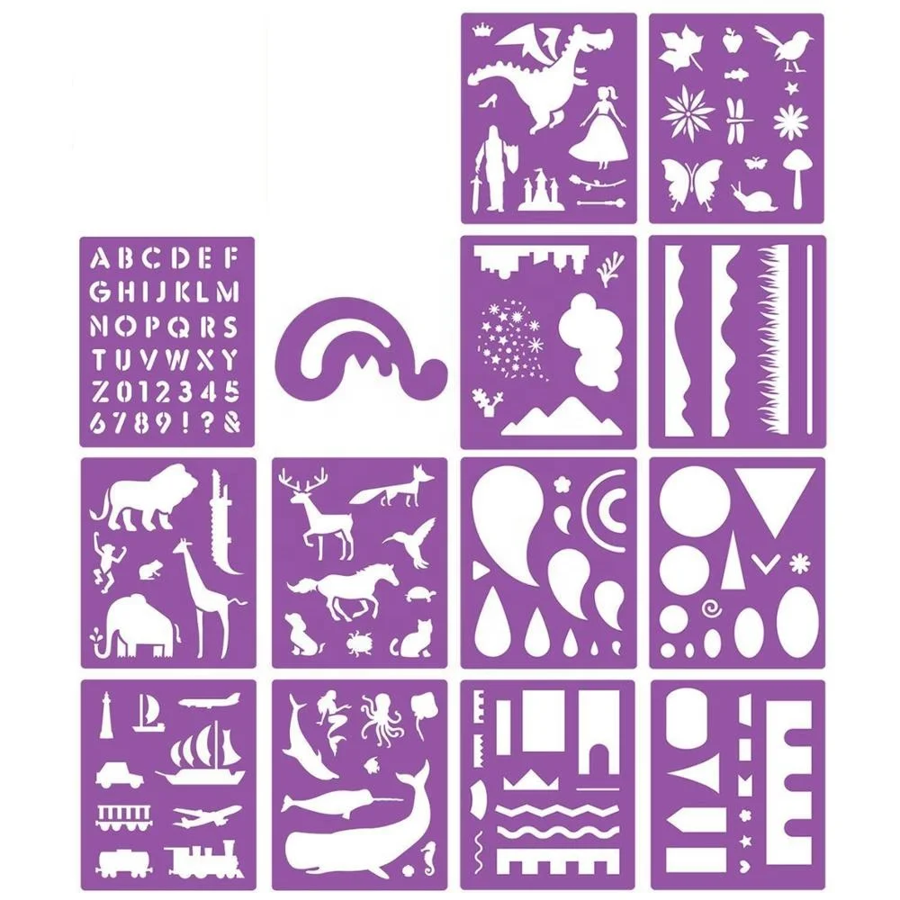 Набор трафаретов для рисования на заказ обучающие игрушки