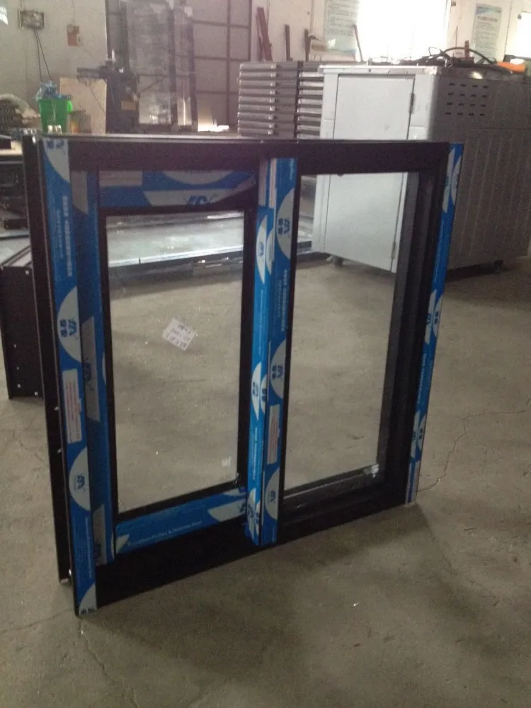 Graphic Design Aluminium Profile Exterior Glass Sliding Window Fenetre Coulissante Balcony Vertical Sliding Window