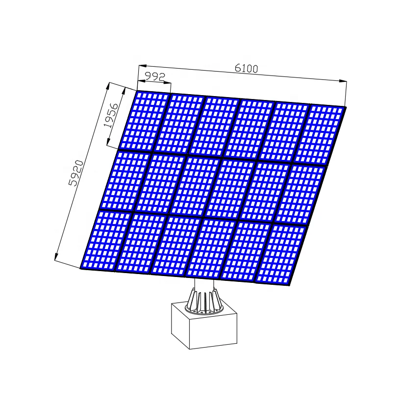 15kw dual axis solar tracker rotating solar panels