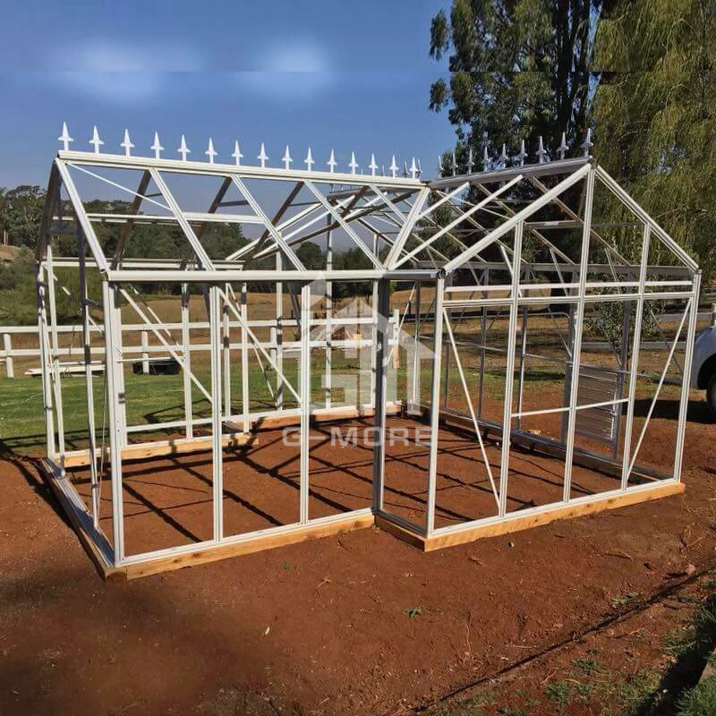 G-MORE hobby T-shaped Aluminum Frame glass/plastic garden greenhouse