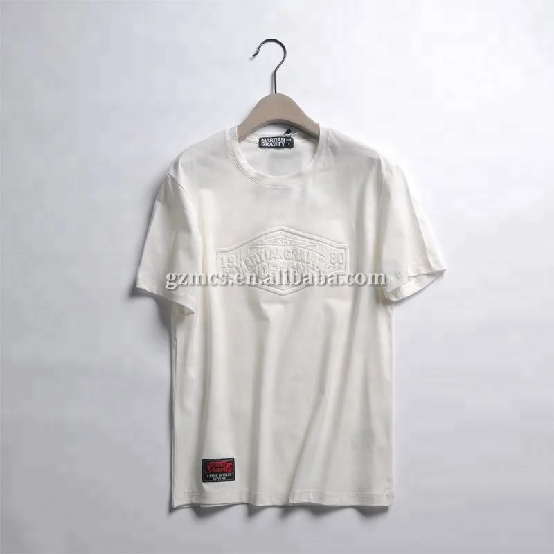 
High Quality 3D Air Press Logo 100% Cotton Blank T-shirts Summer Tee Top Stock Clothes Wholesale 