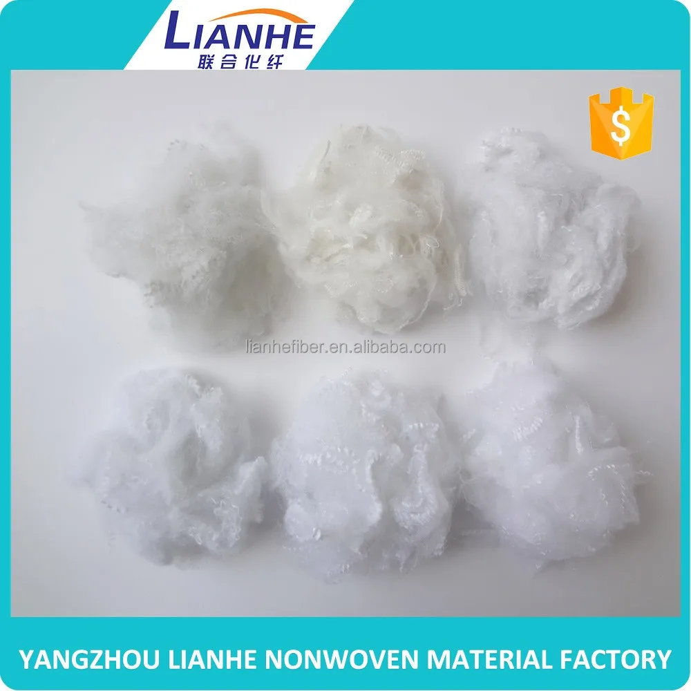 Переработаны 2.7d 51 мм белый цвет твердых PSF полиэфирного волокна для пунш иглы вата, ткань