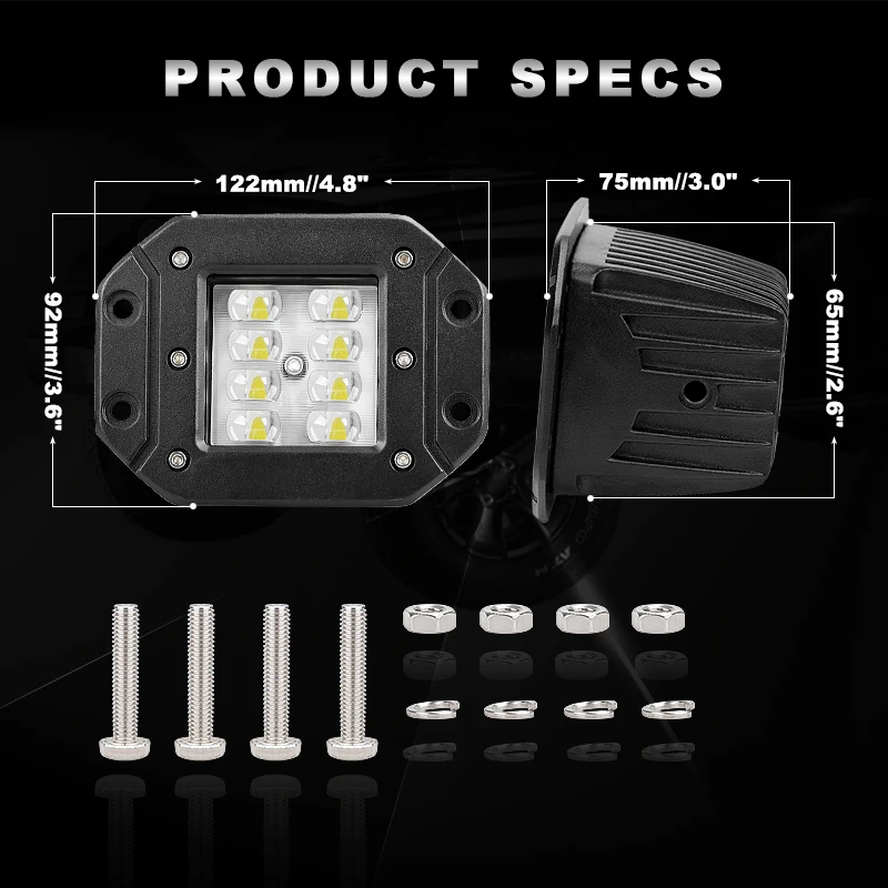
New Arrival 5inch 4D 24W Flush Mount Car LED Tail Light 5" 24w LED Work Light Bar 12v 24v Spot Flood Combo Flush Mount LED Pods For 4WD 4x4 SUV ATV Offroad LED Light Bar