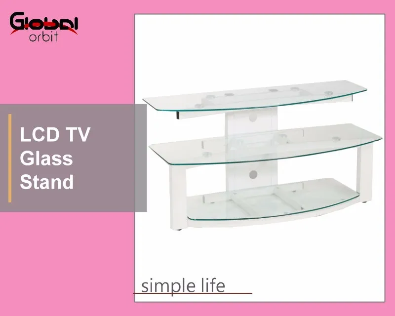 High Quality Modern Design Tempered Cheap Glass Corner TV Stand