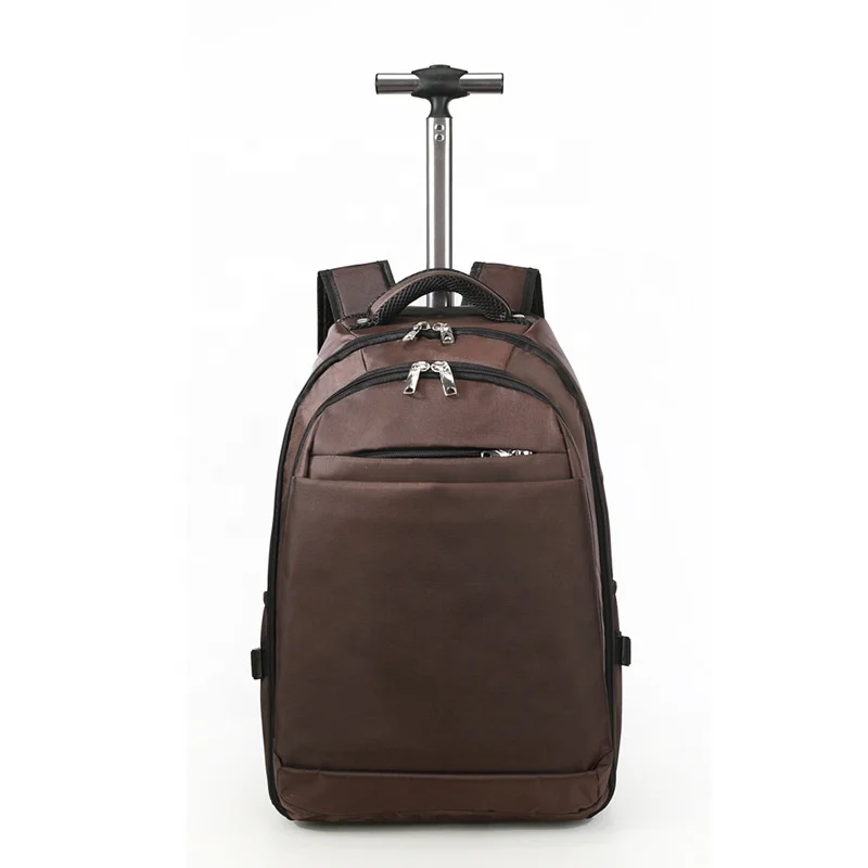 Wholesale custom travel trolley bag men business laptop backpack  large travel bag with wheels oxford valise luggage suitcase