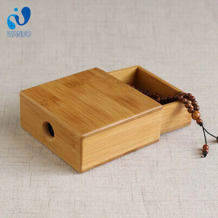Magnetic Environmental Wooden Jewelry Box With Sliding Lid