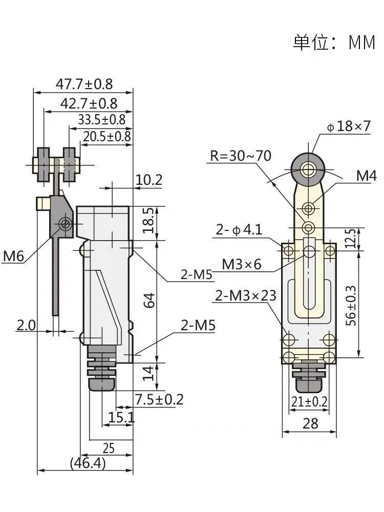 
Haida High performance Good quality over travel plunger limit switch micro switch 
