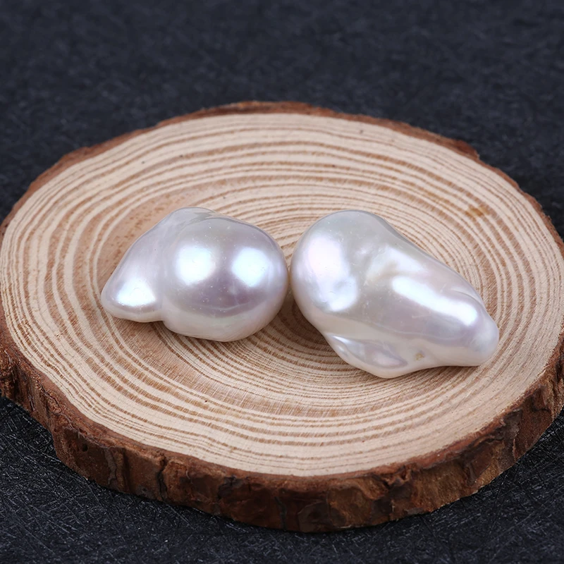 20*30mm Big White Color Baroque Shape Freshwater Pearl Loose Beads