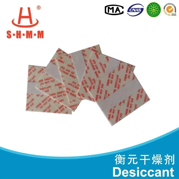 environmental friendly Fiber Filmed Desiccant with thin sticker tape
